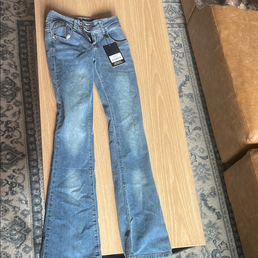Stylish Light Blue Flare Jeans for Women